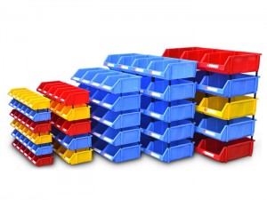 Stackable Plastic Spare Parts Storage Bin