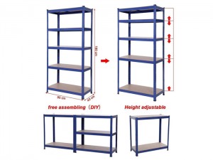 Hot sale Factory China Industrial Warehouse Storage Steel Light Duty Metal Rack Metal Boltless Shelving