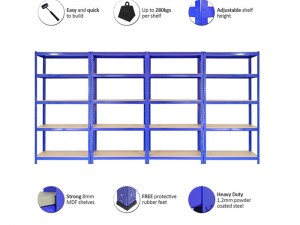 Hot sale Factory China Industrial Warehouse Storage Steel Light Duty Metal Rack Metal Boltless Shelving